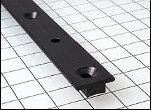 T-Track, 1 inchx1/8 inch(25x3mm), 6'(1.8m) Black