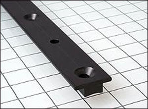 T-Track, 1 inchx1/8 inch(25x3mm), 8'(2.4m) Black