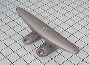 Cleat, 4 Hole Deck, 6 inch(152mm), Silver