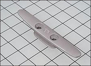 Cleat, Low Profile, 4 inch(102mm), Silver