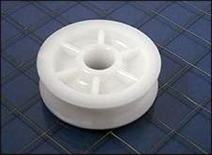 Sheave, 2 inch(51mm) OD, White Delrin