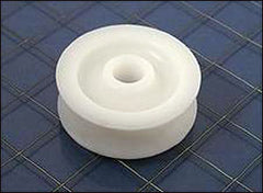 Sheave, 1 3/4 inch(44mm) OD, White Delrin