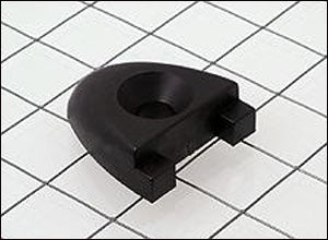 End Stop, 1 1/4 inchx3/16 inch(32x5mm), Black