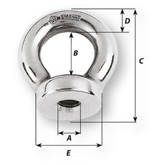 Wichard 5/16 Eye Nut - 21/32" Diameter [06341]